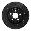 633-54095L Drilled/Slotted Brake Rotor [Black], 2015-2020 Ford/Lincoln/Mercury/Mazda, Position: Front Left - image 1