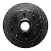 633-54096L Drilled/Slotted Brake Rotor [Black], 1968-1975 Ford/Lincoln/Mercury/Mazda, Position: Front Left - image 1