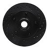 633-54097R Drilled/Slotted Brake Rotor [Black], 1973-1993 Ford/Lincoln/Mercury/Mazda, Position: Front Right - image 1