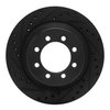 633-54102L Drilled/Slotted Brake Rotor [Black], 1975-1994 Ford/Lincoln/Mercury/Mazda, Position: Front Left - image 1