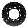 633-54104L Drilled/Slotted Brake Rotor [Black], 1977-1979 Ford/Lincoln/Mercury/Mazda, Position: Front Left - image 1