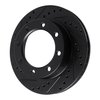 633-54104L Drilled/Slotted Brake Rotor [Black], 1977-1979 Ford/Lincoln/Mercury/Mazda, Position: Front Left - image 2