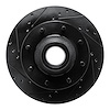 633-54105L Drilled/Slotted Brake Rotor [Black], 1980-1985 Ford/Lincoln/Mercury/Mazda, Position: Front Left - image 1