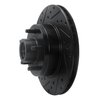 633-54107L Drilled/Slotted Brake Rotor [Black], 1980-1983 Ford/Lincoln/Mercury/Mazda, Position: Front Left - image 2