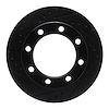 633-54108L Drilled/Slotted Brake Rotor [Black], 1980-1994 Ford/Lincoln/Mercury/Mazda, Position: Front Left - image 1