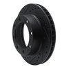 633-54108L Drilled/Slotted Brake Rotor [Black], 1980-1994 Ford/Lincoln/Mercury/Mazda, Position: Front Left - image 2