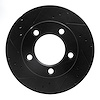 633-54109L Drilled/Slotted Brake Rotor [Black], 1976-1993 Ford/Lincoln/Mercury/Mazda, Position: Front Left - image 1