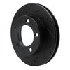633-54109L Drilled/Slotted Brake Rotor [Black], 1976-1993 Ford/Lincoln/Mercury/Mazda, Position: Front Left - image 2