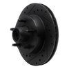 633-54110L Drilled/Slotted Brake Rotor [Black], 1983-1994 Ford/Lincoln/Mercury/Mazda, Position: Front Left - image 2