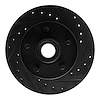 633-54110R Drilled/Slotted Brake Rotor [Black], 1983-1994 Ford/Lincoln/Mercury/Mazda, Position: Front Right - image 1