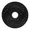 633-54111R Drilled/Slotted Brake Rotor [Black], 1983-1992 Ford/Lincoln/Mercury/Mazda, Position: Front Right - image 1