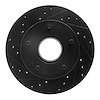 633-54113L Drilled/Slotted Brake Rotor [Black], 1986-1988 Ford/Lincoln/Mercury/Mazda, Position: Front Left - image 1