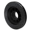 633-54113L Drilled/Slotted Brake Rotor [Black], 1986-1988 Ford/Lincoln/Mercury/Mazda, Position: Front Left - image 4