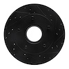 633-54113R Drilled/Slotted Brake Rotor [Black], 1986-1988 Ford/Lincoln/Mercury/Mazda, Position: Front Right - image 1