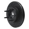 633-54119L Drilled/Slotted Brake Rotor [Black], 1990-1994 Ford/Lincoln/Mercury/Mazda, Position: Front Left - image 2