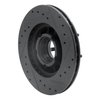 633-54119L Drilled/Slotted Brake Rotor [Black], 1990-1994 Ford/Lincoln/Mercury/Mazda, Position: Front Left - image 4