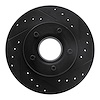 633-54119R Drilled/Slotted Brake Rotor [Black], 1990-1994 Ford/Lincoln/Mercury/Mazda, Position: Front Right - image 1
