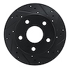 633-54120D Drilled/Slotted Brake Rotor [Black], 1990-1997 Ford/Lincoln/Mercury/Mazda, Position: Left Front - image 1