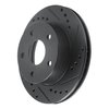 633-54120D Drilled/Slotted Brake Rotor [Black], 1990-1997 Ford/Lincoln/Mercury/Mazda, Position: Left Front - image 2