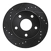 633-54121D Drilled/Slotted Brake Rotor [Black], 1990-1997 Ford/Lincoln/Mercury/Mazda, Position: Right Front - image 1