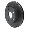 633-54121D Drilled/Slotted Brake Rotor [Black], 1990-1997 Ford/Lincoln/Mercury/Mazda, Position: Right Front - image 2