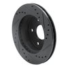 633-54121D Drilled/Slotted Brake Rotor [Black], 1990-1997 Ford/Lincoln/Mercury/Mazda, Position: Right Front - image 4