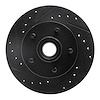 633-54122L Drilled/Slotted Brake Rotor [Black], 1986-1992 Ford/Lincoln/Mercury/Mazda, Position: Front Left - image 1