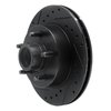 633-54122L Drilled/Slotted Brake Rotor [Black], 1986-1992 Ford/Lincoln/Mercury/Mazda, Position: Front Left - image 2