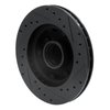 633-54122L Drilled/Slotted Brake Rotor [Black], 1986-1992 Ford/Lincoln/Mercury/Mazda, Position: Front Left - image 4