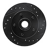 633-54122R Drilled/Slotted Brake Rotor [Black], 1986-1992 Ford/Lincoln/Mercury/Mazda, Position: Front Right - image 1