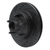 633-54123D Drilled/Slotted Brake Rotor [Black], 1992-1997 Ford/Lincoln/Mercury/Mazda, Position: Right Front - image 2