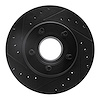 633-54125L Drilled/Slotted Brake Rotor [Black], 1993-1994 Ford/Lincoln/Mercury/Mazda, Position: Front Left - image 1