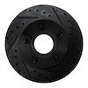 633-54125R Drilled/Slotted Brake Rotor [Black], 1993-1994 Ford/Lincoln/Mercury/Mazda, Position: Front Right - image 1