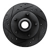 633-54126L Drilled/Slotted Brake Rotor [Black], 1991-1994 Ford/Lincoln/Mercury/Mazda, Position: Front Left - image 1