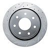 633-54128L Drilled/Slotted Brake Rotor [Black], 1994-1994 Ford/Lincoln/Mercury/Mazda, Position: Front Left - image 1