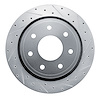 633-54128R Drilled/Slotted Brake Rotor [Black], 1994-1994 Ford/Lincoln/Mercury/Mazda, Position: Front Right - image 1