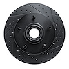 633-54129R Drilled/Slotted Brake Rotor [Black], 1994-2001 Ford/Lincoln/Mercury/Mazda, Position: Front Right - image 1