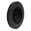 633-54129R Drilled/Slotted Brake Rotor [Black], 1994-2001 Ford/Lincoln/Mercury/Mazda, Position: Front Right - image 4