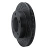 633-54131L Drilled/Slotted Brake Rotor [Black], 1994-1996 Ford/Lincoln/Mercury/Mazda, Position: Front Left - image 2