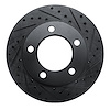 633-54131R Drilled/Slotted Brake Rotor [Black], 1994-1996 Ford/Lincoln/Mercury/Mazda, Position: Front Right - image 1