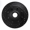 633-54135L Drilled/Slotted Brake Rotor [Black], 1995-2004 Ford/Lincoln/Mercury/Mazda, Position: Front Left - image 1