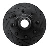 633-54136R Drilled/Slotted Brake Rotor [Black], 1995-2007 Ford/Lincoln/Mercury/Mazda, Position: Front Right - image 1