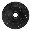 633-54138L Drilled/Slotted Brake Rotor [Black], 1995-1997 Ford/Lincoln/Mercury/Mazda, Position: Front Left - image 1