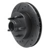 633-54138L Drilled/Slotted Brake Rotor [Black], 1995-1997 Ford/Lincoln/Mercury/Mazda, Position: Front Left - image 2