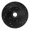633-54138R Drilled/Slotted Brake Rotor [Black], 1995-1997 Ford/Lincoln/Mercury/Mazda, Position: Front Right - image 1