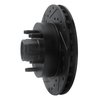 633-54139L Drilled/Slotted Brake Rotor [Black], 1995-1997 Ford/Lincoln/Mercury/Mazda, Position: Front Left - image 2