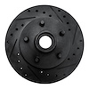 633-54139R Drilled/Slotted Brake Rotor [Black], 1995-1997 Ford/Lincoln/Mercury/Mazda, Position: Front Right - image 1