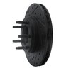 633-54140L Drilled/Slotted Brake Rotor [Black], 1995-1997 Ford/Lincoln/Mercury/Mazda, Position: Front Left - image 2