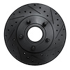 633-54140R Drilled/Slotted Brake Rotor [Black], 1995-1997 Ford/Lincoln/Mercury/Mazda, Position: Front Right - image 1
