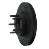 633-54140R Drilled/Slotted Brake Rotor [Black], 1995-1997 Ford/Lincoln/Mercury/Mazda, Position: Front Right - image 2